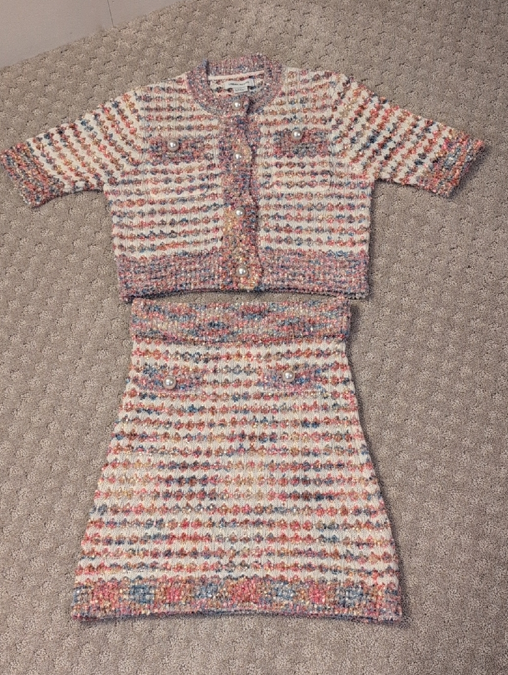 Urban Revivo Two Piece Tweed Set With Pearl Buttons - Picture 10 of 10